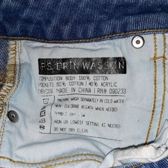 P.S. Erîn Wassøn Cutoff Jean Shorts Jorts Holes 26‎ - Picture 4 of 7